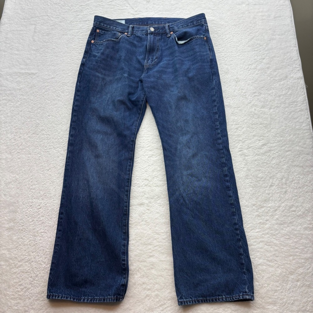 Gap 1969 Bootcut Jeans Mens 36x32 Dark Wash Blue Denim 100% Cotton 5-Pocket